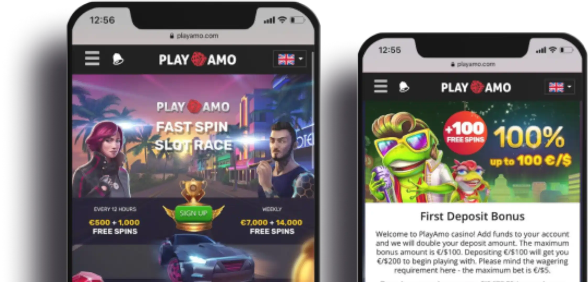 PlayAmo Casino App-Screenshot